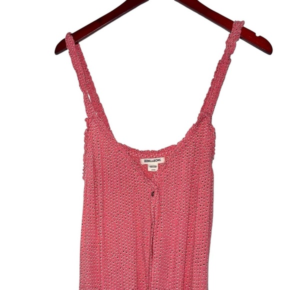 Billabong Sweet Edges midi Dress slip button-front pink women’s small - Picture 5 of 12